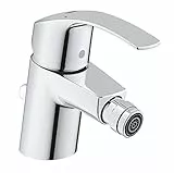 GROHE Eurosmart - Einhand- Bidetarmatur (wassersparend, mit Temperaturbegrenzer, schnelle Befestigung, flexible Anschlussschäuche), chrom, 32929002