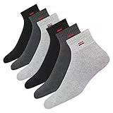 NAVYSPORT 6 Paar Sneaker Socken Herren Damen Sportsocken Kurze Baumwoll Socken Quarter Socken (Mehrfarbig, 6 Paar, EU 43-46)
