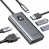 ORICO USB C Hub - 5 in 1 Docking Station Mit 4K HDMI, PD 60W, USB 3.0 5 Gbps und 2 USB 2.0 Data Ports für MacBook Air, Pro, XPS und Mehr (Grau)