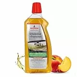 NIGRIN Scheibenklar + Frostschutz Pfirsich | 1 Liter | Reinigungszusatz für Autoscheiben und Scheinwerfer | entfernt Insekten, Öl, Fett schlierenfrei | wirksam bis -35°C | polycarbonatverträglich