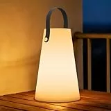 GGII LED Akku Tischlampe Outdoor Kabellos lampe Dimmbar, 8 Farben, USB Aufladbar Tragbare Campinglampe Laterne, IP44 Wasserdicht mit Fernbedienung für Balkon Garten Camping Gartendeko