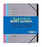 Pagna Ordnungsmappenset 12 Fächer Trend sortiert, Set mit 3 Stück, hellblau, hellgrau , dunkelrosa