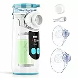 Inhalationsgerät, Wholede Inhaliergerät für Erwachsene Kinder Baby, Wiederaufladbarer USB C Vernebler Inhalator mit Digitalanzeige, Leise Tragbarer Inhalator mit 2 Maske und Mundstück