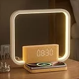 blonbar Tischlampen,3-stufig Touch Dimmbar, 10W Nachttischlampe mit Ladefunktion, Wireless Charger, Lichtwecker Wake Up Licht, Einschlafhilfe Babys & Erwachsene, Nachtlicht für Schlafzimmer Wohnzimmer
