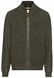camel active Herren Strickjacke mit Reißverschluss Blattgrün, Menswear-XXL