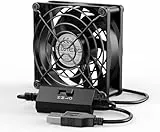 ELUTENG USB Lüfter 80mm 5V mit L/M/H 3 Einstellbare Geschwindigkeiten, Mini Ventilator USB PC Lüfter 80mm Kleiner Ventilator für Computer/PS4 /TV Box/Receiver/AV Schrank/Router/AV-Kabine