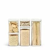 Mepal 5-teiliges Set Vorratsdosen mit Deckel - Lebensmittelbehälter Rechteckige - Küchenorganizer aus Kunststoff - Vorratsbehälter Luftdicht - 1x 2000 ml, 1x 1500 ml, 2x 1000 ml & 1x 425 ml - White
