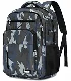 Skaypibs Rucksack für Damen und Herren, Arbeit, Reisen, Laptop-Rucksäcke, A6, Camouflage-Blau, 39.62 cm