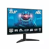 AOC 24B36X - 24 Zoll Full HD Gaming Monitor, 0,5 ms Reaktionszeit, Adaptyve Sync., 144 Hz (1920x1080, HDMI 1.4, DisplayPort 1.4) schwarz