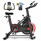 Heimtrainer Fahrrad mit App, CHAOKE Profi Ultra-Leiser Indoor-Hometrainer mit Magnetwiderstand, Ergometer Heimtrainer mit V-Stabil-Basis, Superweichem und Atmungsaktivem Sitz, Bis 160KG