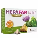 Leber Kur - Mariendistel Artischocke Löwenzahn Komplex - Vitamin E, Phospholipide - Innovative Patentierte Formel mit Hoher Bioverfügbarkeit - 30 Kapseln - Hepafar Forte Premium Sensilab