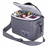 Tasche Kindergepäck viel Platz für Toniebox Figuren Tigerbox Transport Folie Hörfiguren Musikboxen Musikwürfel Ladegerät Kopfhörer Tigercard ideal für Tonie Starterset (Grau Polyester)