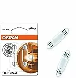 2x Original Osra.m C10W 41mm 12V 6411-02B Standard Ersatz Halogen Soffitte Lampe für Innenbeleuchtung - Kofferraum Handschuhfach Kennzeichen Tür Fußraum Leselampen Lizenz - E-geprüft