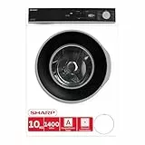 SHARP ES-NFA014BW1NA-DE Waschmaschine (10 kg, EEK A, 1400 U/min.), (Inverter Motor, AquaStop), Weiß