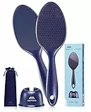 Sunivaca Hornhautentferner, 2 in 1 Grobe und feine Nano Glas Hornhaut Entfernen Fuß (Blau)