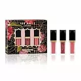 Ted Baker Power Pout Trio, 3 Lipgloss, zarte Pfingstrose, durchscheinende Rose & Glasiertes Rosa, verspieltes Lipgloss, Geschenkset für Frauen - 3 x 4,34 ml