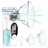HABOWN 1200mAh Wiederaufladbarer Inhaliergeräte für Erwachsene und Kinder, Tragbares Inhalationsgerät mit LED-Anzeige, Inklusive 2 Gesichtsmasken und 1 Mundstück, 3 Einstellbare Nebelmodi