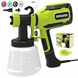 Farbsprühsystem 700W, HVLP Lackierpistole mit 4 Düsen & 3 Sprühmustern, Farbsprühsysteme Airbrushpistole zum Lackieren, Reinigen & Blasen, Einfach zu bedienen, für Möbel, Zäune, Wände UVM