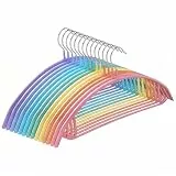 MOPUP Kleiderbügel, 14er-Pack, Pulloverbügel ohne Schulterwulst, 42 cm breite, robuste Kleiderbügel für den Kleiderschrank, rutschfeste Metallbügel mit PVC-Beschichtung für Pullover, Anzüge, Kleider,
