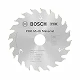 Bosch 1x PRO Multi Material Kreissägeblatt für Akku-Handkreissägen (für Aluminium, Kunststoff, Ø mm, Professional Zubehör Handkreissäge)
