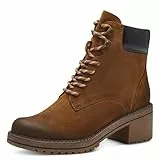 MARCO TOZZI Damen Stiefeletten zum Schnüren mit Blockabsatz mit Reißverschluss, Braun (Nut Comb), 39 EU