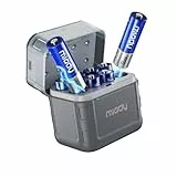 Miady Wiederauflabare Lithium Akkus AA 8-Pack mit Ladegerät, 3000mWh Hohe Kapazität 1.5V AA Batterien, 2000 Zyklen wiederauflabare AA Li-Lion Akku mit Integrierter Charing Aufbewahrungbox
