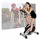 Christopeit Heimtrainer AL 1 Fahrrad Ergometer, leiser Hometrainer, 8-Stufig, bis 150kg, 9kg Magnet-Bremssystem, LCD-Display, Transportrollen, silber