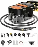 Gautye Dampfreiniger Handgerät, 10 Sekunden Aufheizzeit, 2L Wassertank, 3-stufige Dampfeinstellung, 1600W Steam Cleaner mit 18 Zubehörteilen für Boden, Badezimmer, Fenster, Auto und Küche