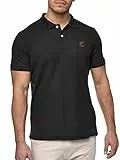 Indicode Herren Wadim Poloshirt aus Baumwolle | Herrenpoloshirt Polokragen Baumwollshirt Black, XL