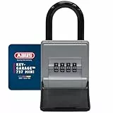 ABUS KeyGarage 737 Mini - Schlüsselbox mit Bügel zur Befestigung - für bis zu 8 Schlüssel oder kleine Wertgegenstände - Schwarz-Silber
