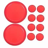 SOIMISS 10 Stück Eishockey Pucks für Tischspiele Ersatzpucks für Indoor Hockey Geeignet für Anfänger und Fortgeschrittene Rot Perfektes Zubehör für Spieltische