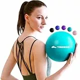 Trideer Mini Pilates Ball Aufblasen Röhrchens, Für Fitness, Reha, Rückentraining und Coordination (Türkis, 23cm)