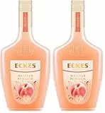 Eckes Weißer Pfirsich Likör (1 x 0,5 l) – Fruchtiger Aperitif-Likör mit intensivem weißen Pfirsich, 17 % vol. (Packung mit 2)