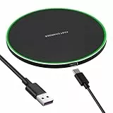 35W Kabelloses Ladegerät Schnellladung, Wireless Charger Pad mit USB-C, Induktionsladegerät Qi, Wireless Ladestation Kompatibel mit iPhone 17 16, Galaxy S23 S22 S21 S20 Note, Huawei, LG, Pixel, Pods