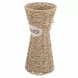 Gefäße Vintage Geschenkvase Pflanzgefäß Blumenbehälter Bürohalter Topf Künstliche Dekorationen Griff Stehende Hauszweige Hoher für Außenbereich Rattan Vase 30 cm Hoch