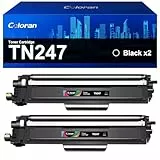 Coloran TN247 TN-247BK Tonerkartusche Kompatible für Brother TN-243BK TN-243CMYK TN-247 für Brother DCP-l3550CDW Toner Schwarz MFC-L3750CDW MFC-L3770CDW MFC-L3710CW DCP-L3510CDW HL-L3210CW (2 Schwarz)
