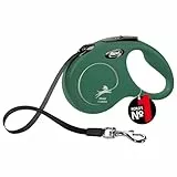 flexi® Classic S Gurt 5 m olivgrün, Roll-Leine für Hunde bis 15 kg