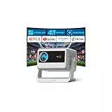 Smart Beamer 4K Heimkino [Netflix Ready & 30000L] VOPLLS Autofokus/Trapezkorrektur 3D Dolby Audio Handy Projektor, WiFi6 Bluetooth Full HD 1080P Beamer Outdoor für PC/Fußball & WM Filmabende
