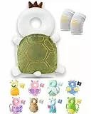 JEJA Baby Kopfschutz, Verstellbare Schutzkissen Baby, Safety Guard Kissen für Kinder - Hirsche mit Knieschoner Krabbelnel