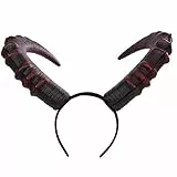 CALLARON Halloween Dämon Hörner, 28 x 13 cm Halloween Teufelshorn Stirnband, Dämonenhörner-Stirnband Gothic Dämon Hörner für Frauen und Männer en Cosplay Kostüm