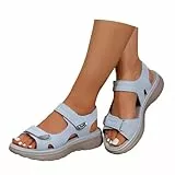 Generisch Schuhe Damen Sneaker, Sandalen Damen Sommer rutschfeste Orthopädische Leichte Weiche Wandersandalen Sandaletten Gummisohle Plateau Bequem Sommerschuhe Hausschuhe Breite Füße Schuhe