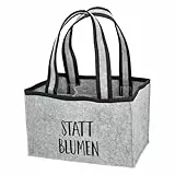 MC-Trend: Witzige Männerhandtasche aus robustem Filz für 6 Bierflaschen STATT Blumen – der perfekte Bierträger, die stylische Herren-Tragetasche für Bierliebhaber