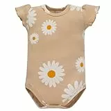 Pinokio Body Kurzarm Daisy, 100% Baumwolle bejge, Blumenmuster, Mädchen 62-92 (68)