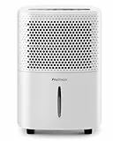 Pro Breeze Luftentfeuchter 12L in 24h Entfeuchtungsleistung - Raumgröße ca. 120m³ (~20 m²) - mit 3 Betriebsarten, Digitalanzeige, Ablaufschlauch, Timer - Gegen Feuchtigkeit, Schimmel Weiß