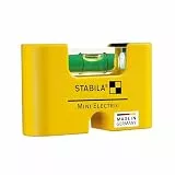 STABILA Wasserwaage MINI ELECTRIC, 7 cm, starker Seltenerd-Magnet, 1 Horizontal-Libelle, Made in Germany