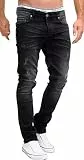 MERISH Jeans Herren Destroyed Hose Jeanshose Männer Slim Fit Stretch Denim 2081-1001 (32-34, 505-2 Anthrazit)