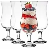 Glasmark Krosno Gläser Cocktailgläser Set Longdrink Cocktail Gin Bier Wasser Longdrinkgläser Cocktailgläser Trinkglas Wasserglas Glas Smoothie Dessert Spülmaschinenfest Transparent 4 x 420ml