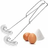 COM-FOUR® 2x Spiralschneebesen Edelstahl 304 rostfrei - Spiralbesen spülmaschinengeeignet - Schaumschläger - flacher Schneebesen - Quirl - Saucenbesen - Handschneebesen (2 Stück - Spiralbesen)