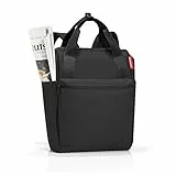 reisenthel allrounder R in Schwarz – Rucksack und Tragetasche in einem – Mit Stecklasche für Reisetrolleys