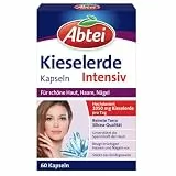ABTEI Kieselerde Intensiv – Silizium Kapseln – 1050 mg hochdosierte Kieselerde pro Tag – feste Nägel, schöne Haare, gesunde Haut – glutenfrei, laktosefrei – 60 Kapseln